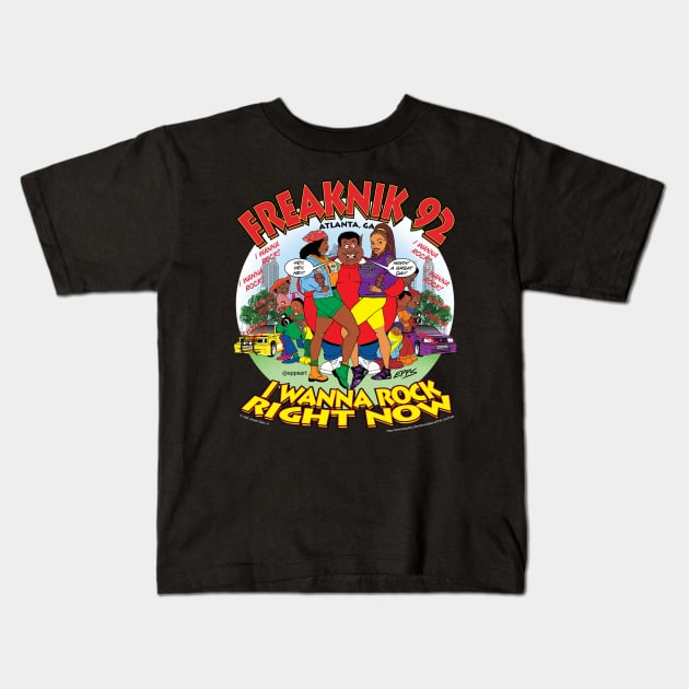 Freaknik 1992 I Wanna Rock Kids T-Shirt by Epps Art
